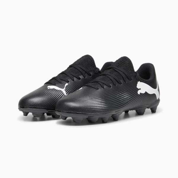 FUTURE 7 PLAY FG/AG Youth Football Boots, PUMA Black-PUMA White, large-ZAF