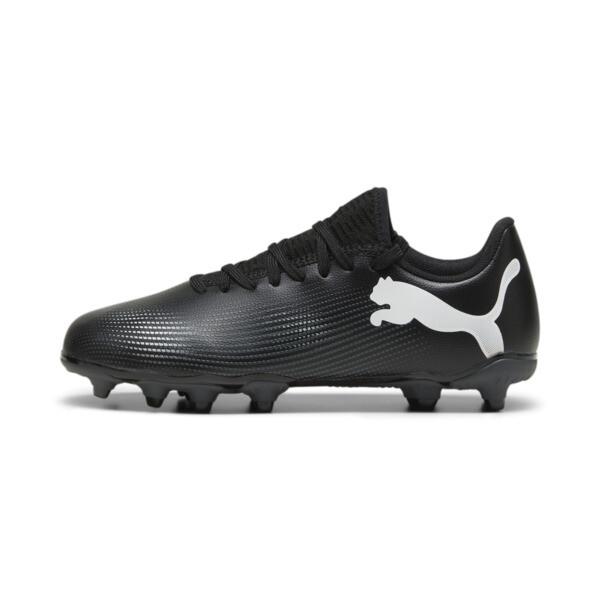 Puma Future 7 Play Fg/ag Big Kids' Soccer Cleats Shoes In Black- White