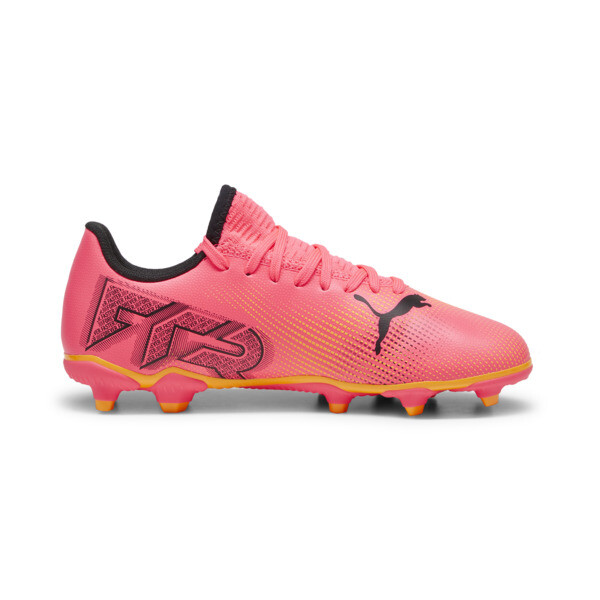 FUTURE 7 PLAY FG/AG Youth Football Boots, Sunset Glow-PUMA Black-Sun Stream, large-ZAF