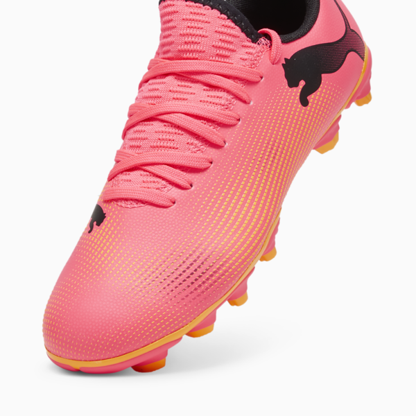 FUTURE 7 PLAY FG/AG Youth Football Boots, Sunset Glow-PUMA Black-Sun Stream, large-ZAF