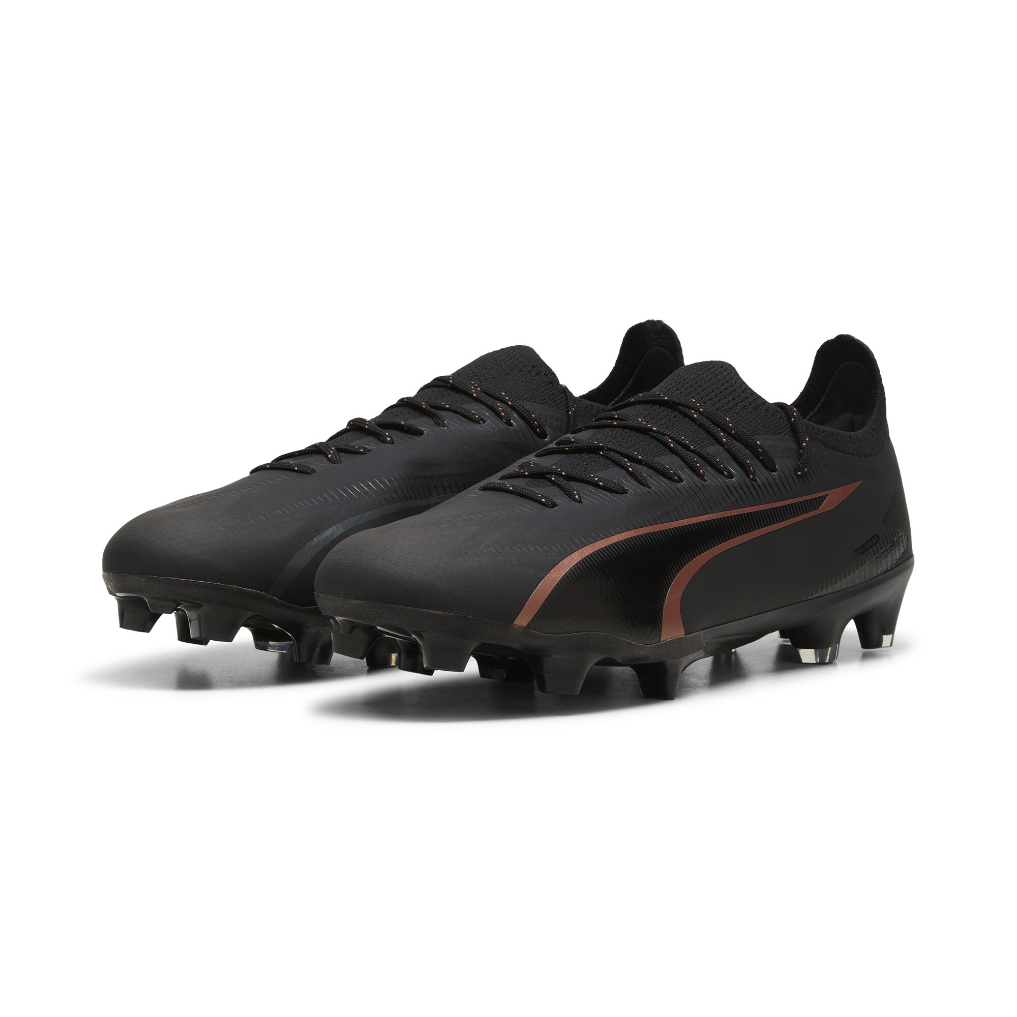 Men's PUMA ULTRA ULTIMATE FG/AG Football Boots In Black, Size EU 45