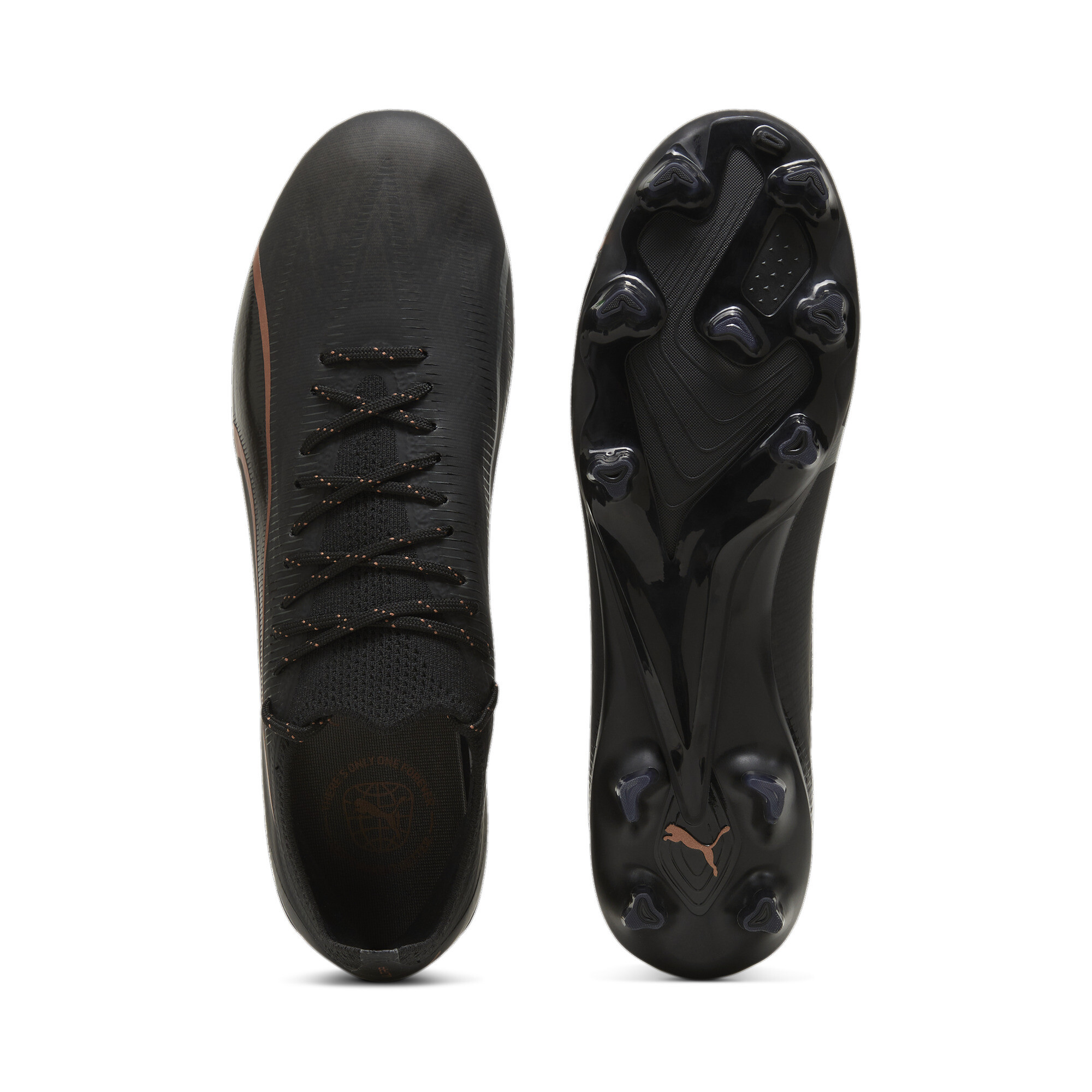 Men's PUMA ULTRA ULTIMATE FG/AG Football Boots In Black, Size EU 44