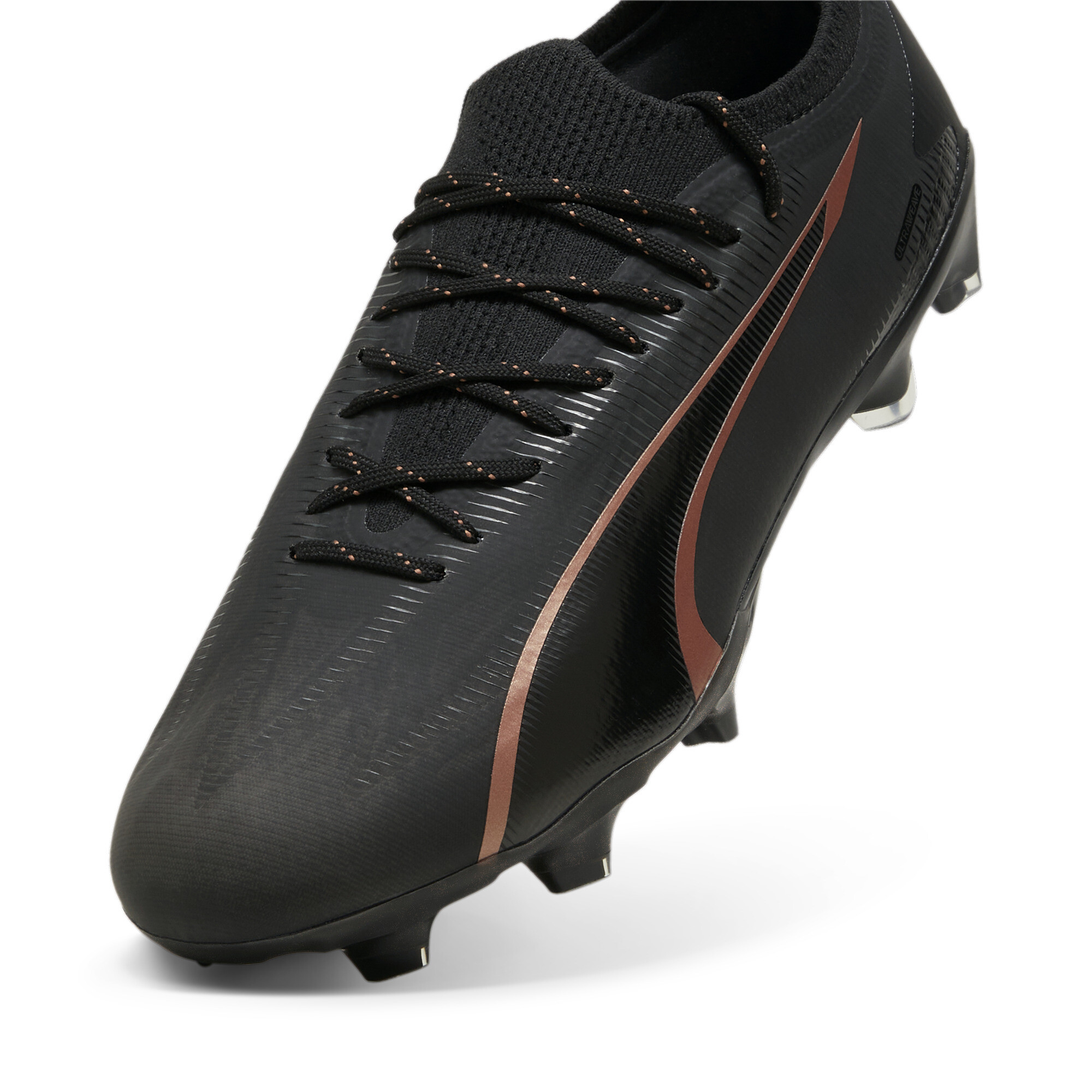 Men's PUMA ULTRA ULTIMATE FG/AG Football Boots In Black, Size EU 43