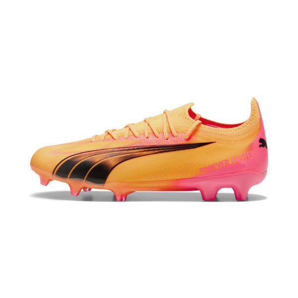 PUMA ULTRA ULTIMATE Firm Ground/Artificial Ground Men's Soccer Cleats Shoes in Sun Stream/Black/Sunset Glow - 107744_03