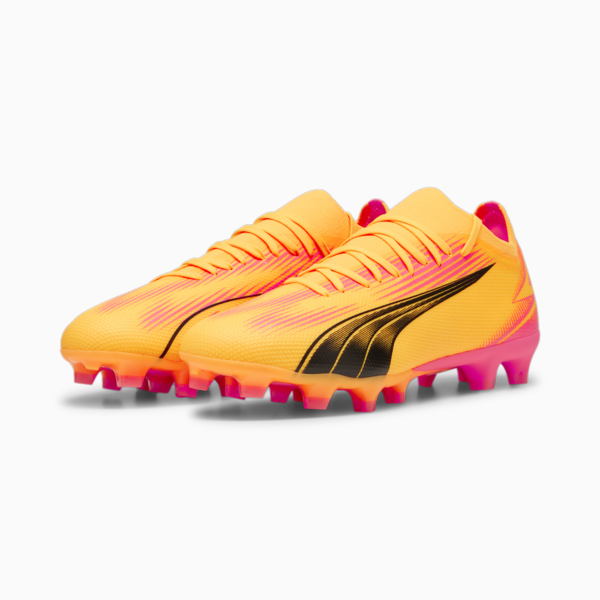 ULTRA MATCH FG/AG Football Boots Unisex, Sun Stream-PUMA Black-Sunset Glow, large-ZAF
