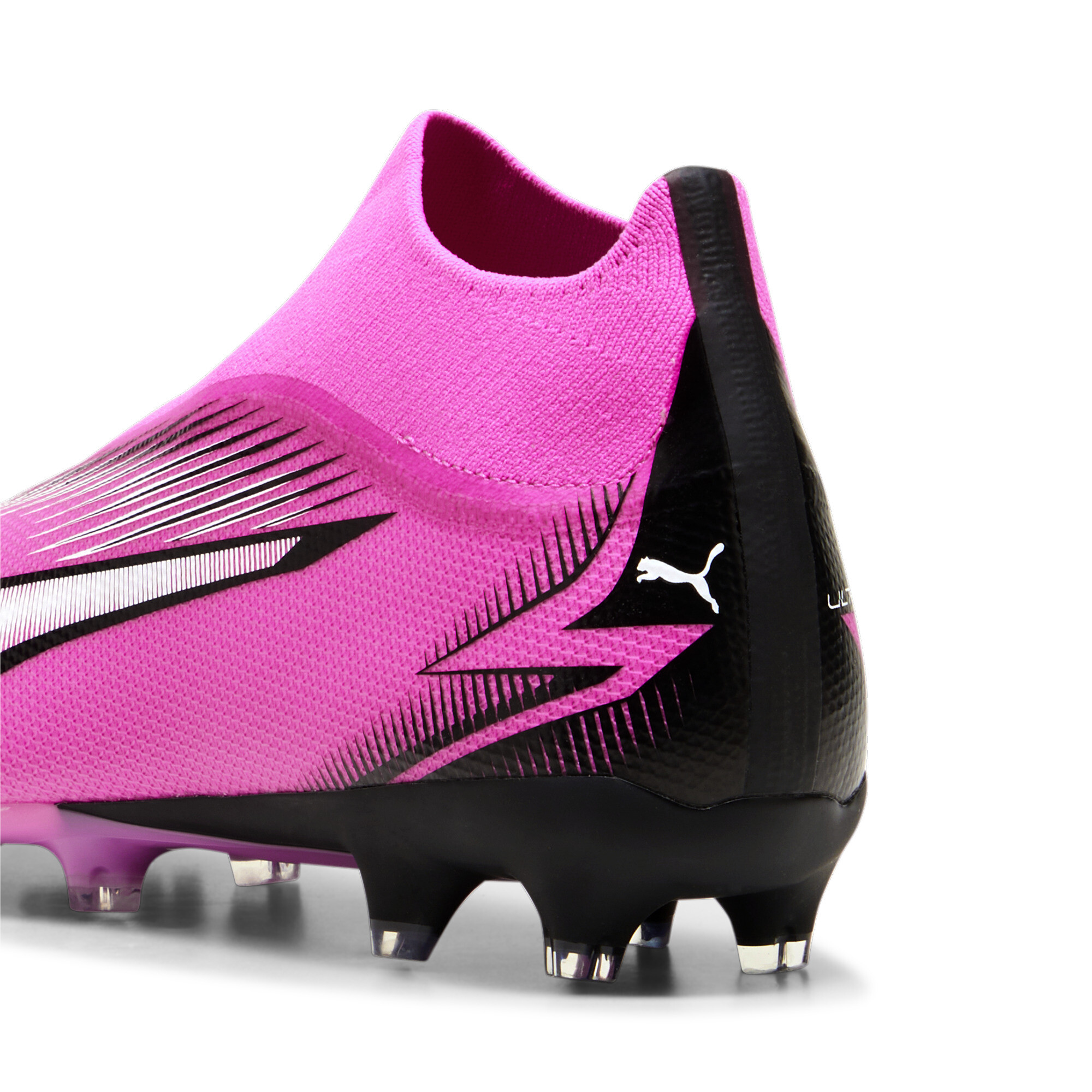 Men's PUMA ULTRA MATCH FG/AG Laceless Football Boots In Pink, Size EU 41