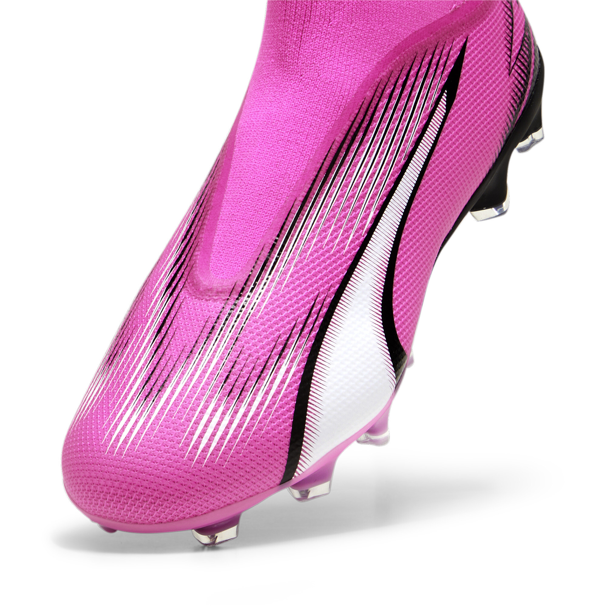 Men's PUMA ULTRA MATCH FG/AG Laceless Football Boots In Pink, Size EU 41