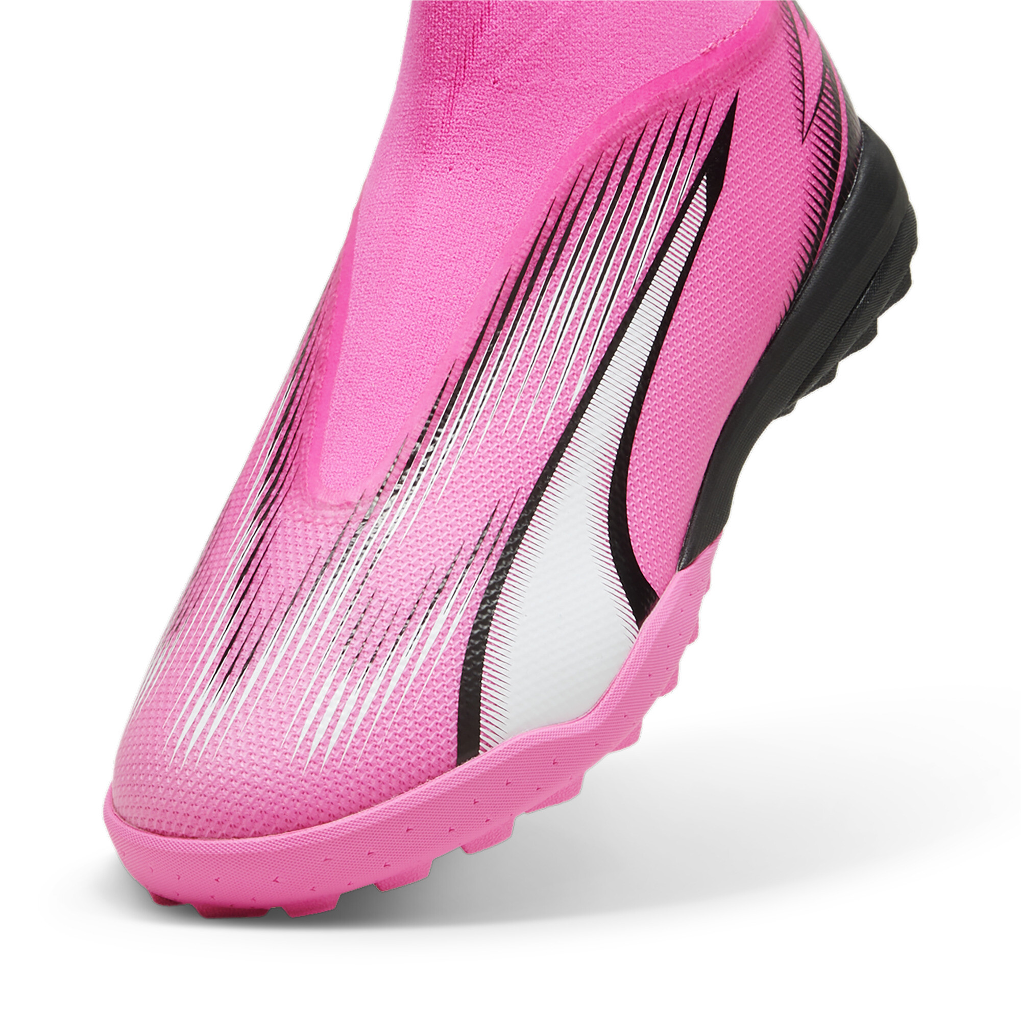 Men's PUMA ULTRA MATCH+ Laceless Football TT Boot In Pink, Size EU 47