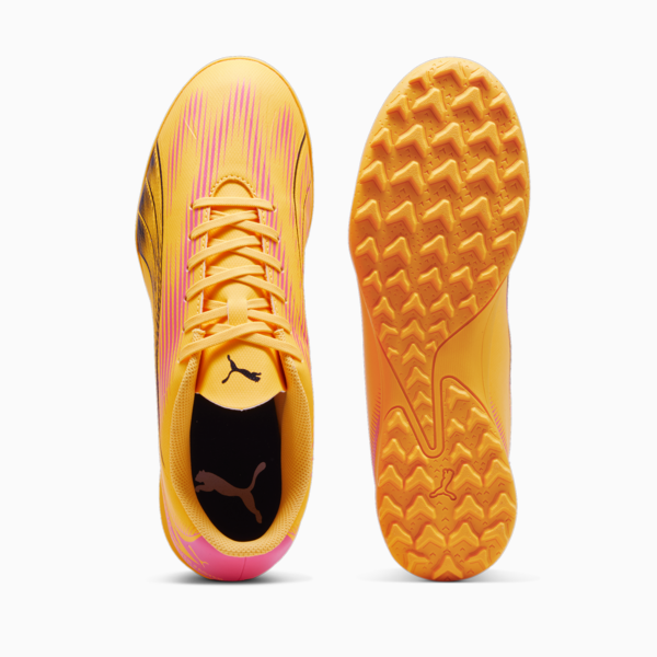 ULTRA PLAY TT Football Boots Unisex, Sun Stream-PUMA Black-Sunset Glow, large-ZAF