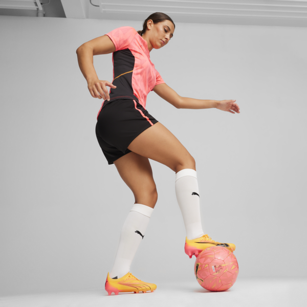 ULTRA ULTIMATE FG/AG Women's Football Boots, Sun Stream-PUMA Black-Sunset Glow, large-ZAF
