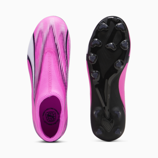 ULTRA MATCH FG/AG Laceless Youth Football Boots, Poison Pink-PUMA White-PUMA Black, large-ZAF