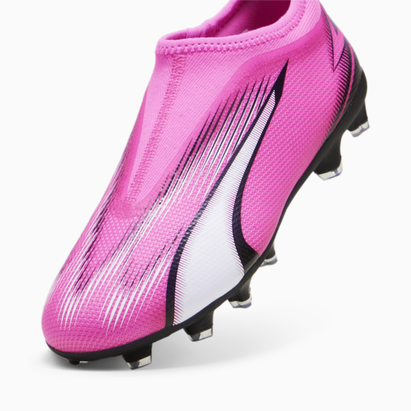 ULTRA MATCH FG/AG Laceless Youth Football Boots, Poison Pink-PUMA White-PUMA Black, large-ZAF