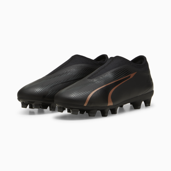 ULTRA MATCH FG/AG Laceless Youth Football Boots, PUMA Black-Copper Rose, large-ZAF