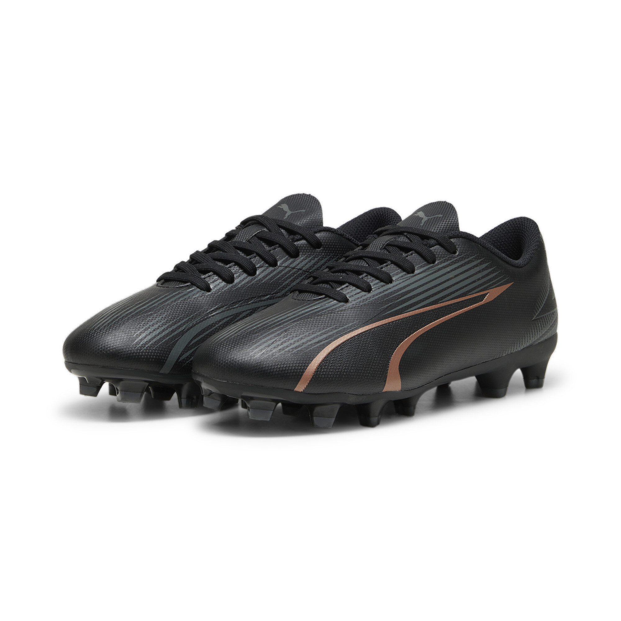 PUMA ULTRA PLAY FG/AG Youth Football Boots In Black, Size EU 38.5