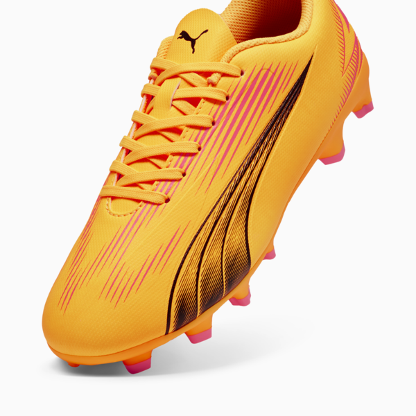 ULTRA PLAY FG/AG Youth Football Boots, Sun Stream-PUMA Black-Sunset Glow, large-ZAF