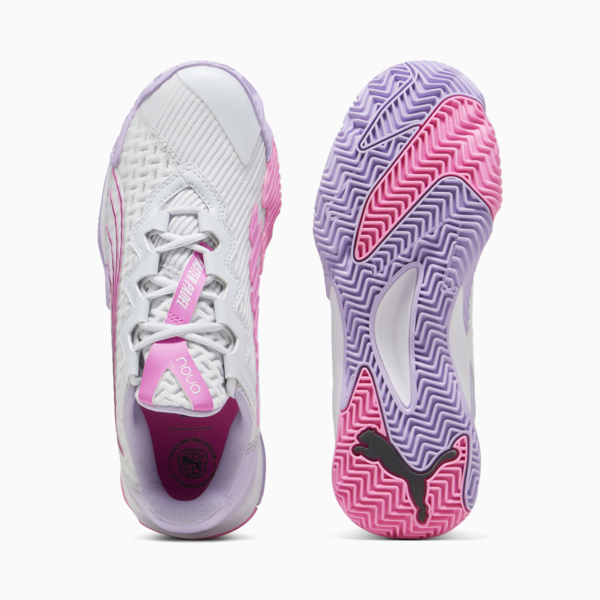 Zapatillas de Pádel NOVA Elite para mujer, Silver Mist-PUMA White-Vivid Violet, large-ARG