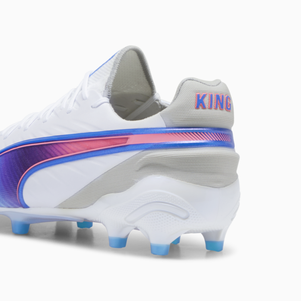 KING ULTIMATE FG/AG Football Boots, PUMA White-Bluemazing-Flat Light Gray-Sunset Glow, large-ZAF