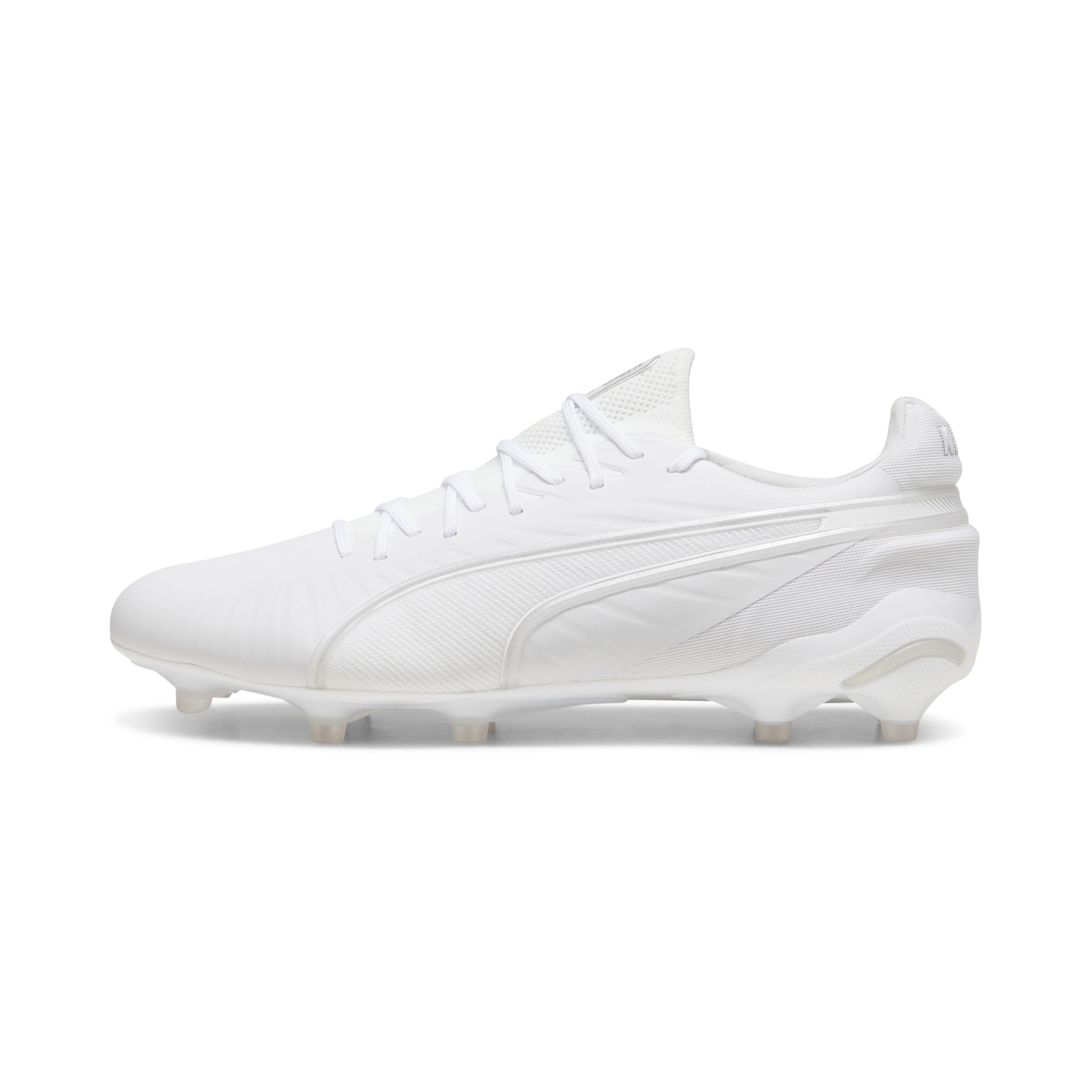 Puma KING ULTIMATE FG/AG Fußballschuhe Unisex | White/Silver | Größe: 44.5