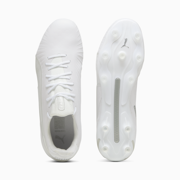 KING ULTIMATE FG/AG Football Boots, PUMA White-PUMA Silver, large-MEX