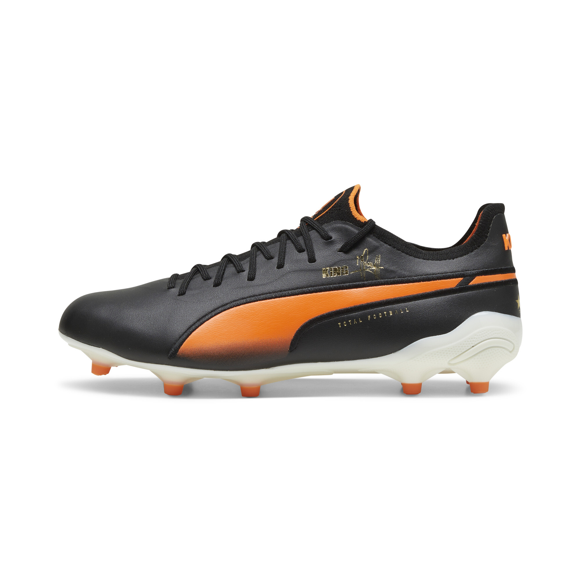 Puma KING ULTIMATE Cruyff FG/AG Fußballschuhe | Black/White/Rickie Orange | Größe: 40.5