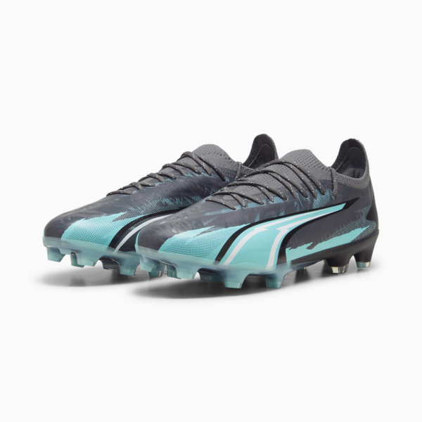ULTRA ULTIMATE RUSH FG/AG Football Boots Unisex, Strong Gray-PUMA White-Elektro Aqua, large-ZAF