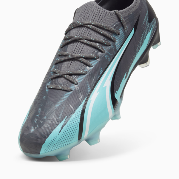 ULTRA ULTIMATE RUSH FG/AG Football Boots Unisex, Strong Gray-PUMA White-Elektro Aqua, large-ZAF