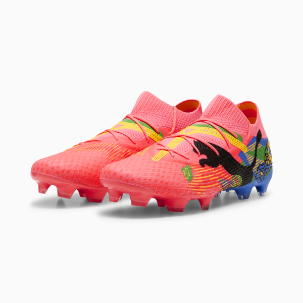 Botines de fútbol PUMA x NEYMAR JR FUTURE 7 ULTIMATE FG/AG, Sunset Glow-PUMA Black-Sun Stream-PUMA Green-Bluemazing, large-ARG