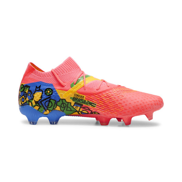 Botín de fútbol PUMA x NEYMAR JR FUTURE 7 ULTIMATE FG/AG, Sunset Glow-PUMA Black-Sun Stream-PUMA Green-Bluemazing, large-ARG