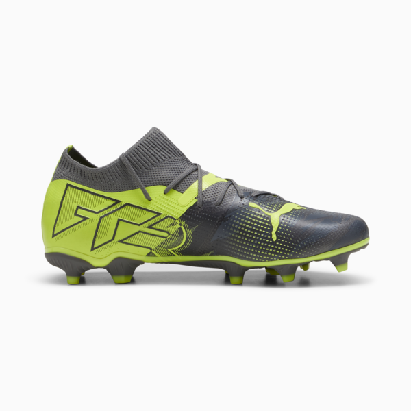 FUTURE 7 MATCH RUSH FG/AG Football Boots, Strong Gray-Cool Dark Gray-Electric Lime, large-ZAF