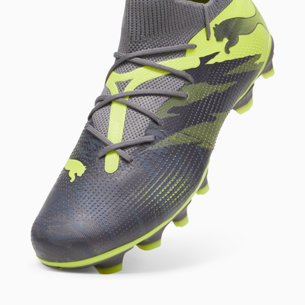 FUTURE 7 MATCH RUSH FG/AG Football Boots, Strong Gray-Cool Dark Gray-Electric Lime, large-ZAF