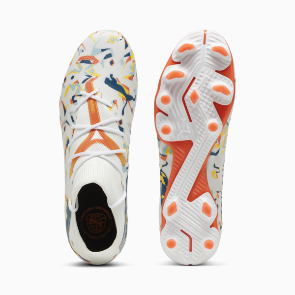 FUTURE 7 MATCH CREATIVITY FG/AG Football Boots, PUMA White-Ocean Tropic-Turquoise Surf-Hot Heat-Sun Stream, large-ZAF