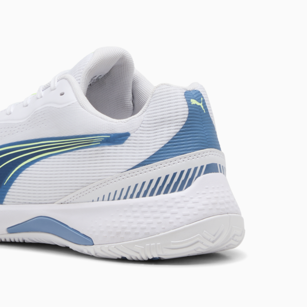 Solarstrike III Indoor Sports Shoes, PUMA White-Blue Horizon, large-ZAF