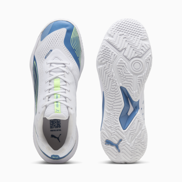 Solarstrike III Indoor Sports Shoes, PUMA White-Blue Horizon, large-ZAF