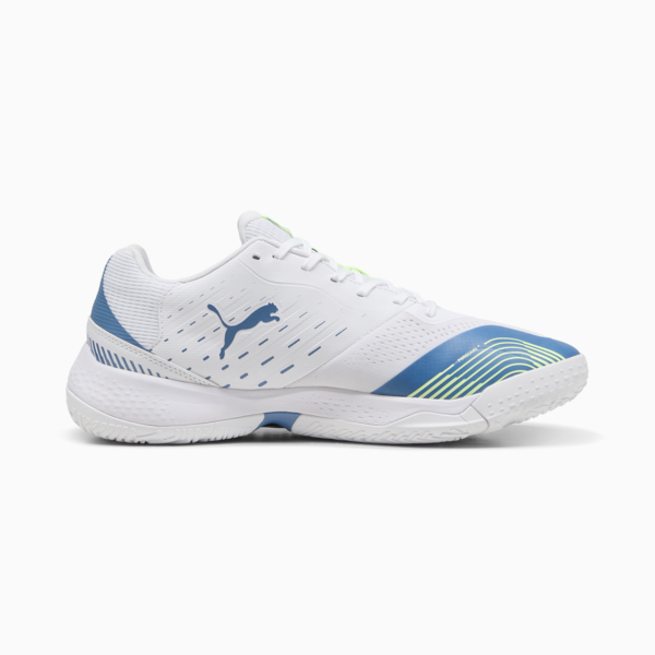 Solarstrike III Indoor Sports Shoes, PUMA White-Blue Horizon, large-ZAF