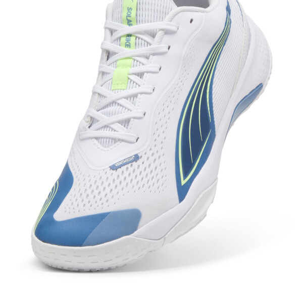 Solarstrike III Indoor Sports Shoes, PUMA White-Blue Horizon, large-ZAF