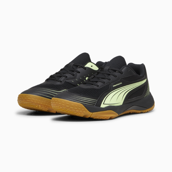 Solarflash III Indoor Sports Shoes, PUMA Black-Fizzy Apple, large-ZAF