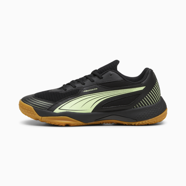 Solarflash III Indoor Sports Shoes, PUMA Black-Fizzy Apple, large-ZAF