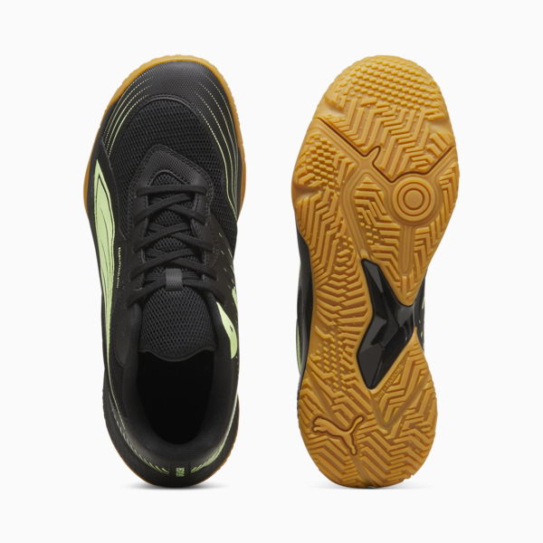 Solarflash III Indoor Sports Shoes, PUMA Black-Fizzy Apple, large-ZAF