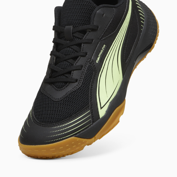 Solarflash III Indoor Sports Shoes, PUMA Black-Fizzy Apple, large-ZAF