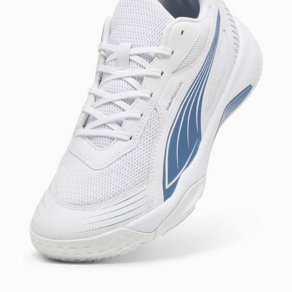 Solarflash III Indoor Sports Shoes, PUMA White-Blue Horizon, large-ZAF