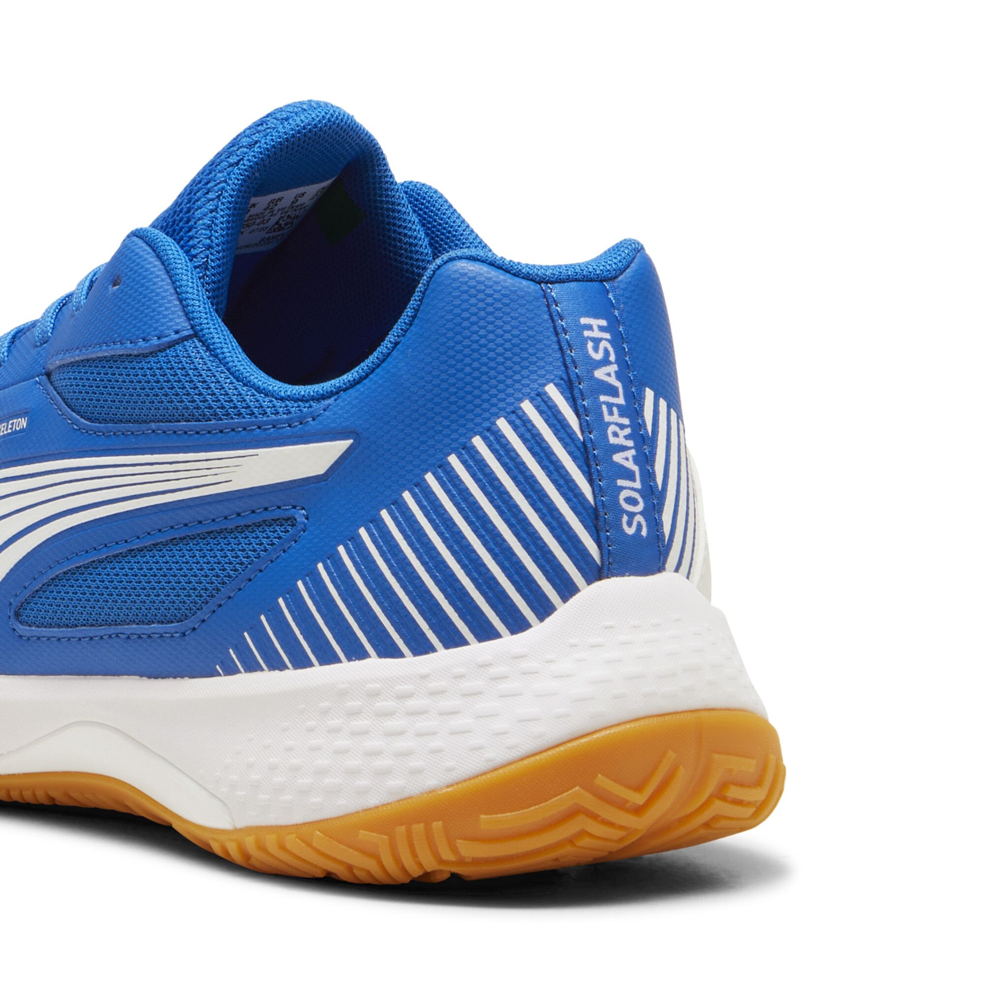 PUMA Solarflash III zaalschoenen, Blauw/Wit, Maat 42,5 thumbnail 5