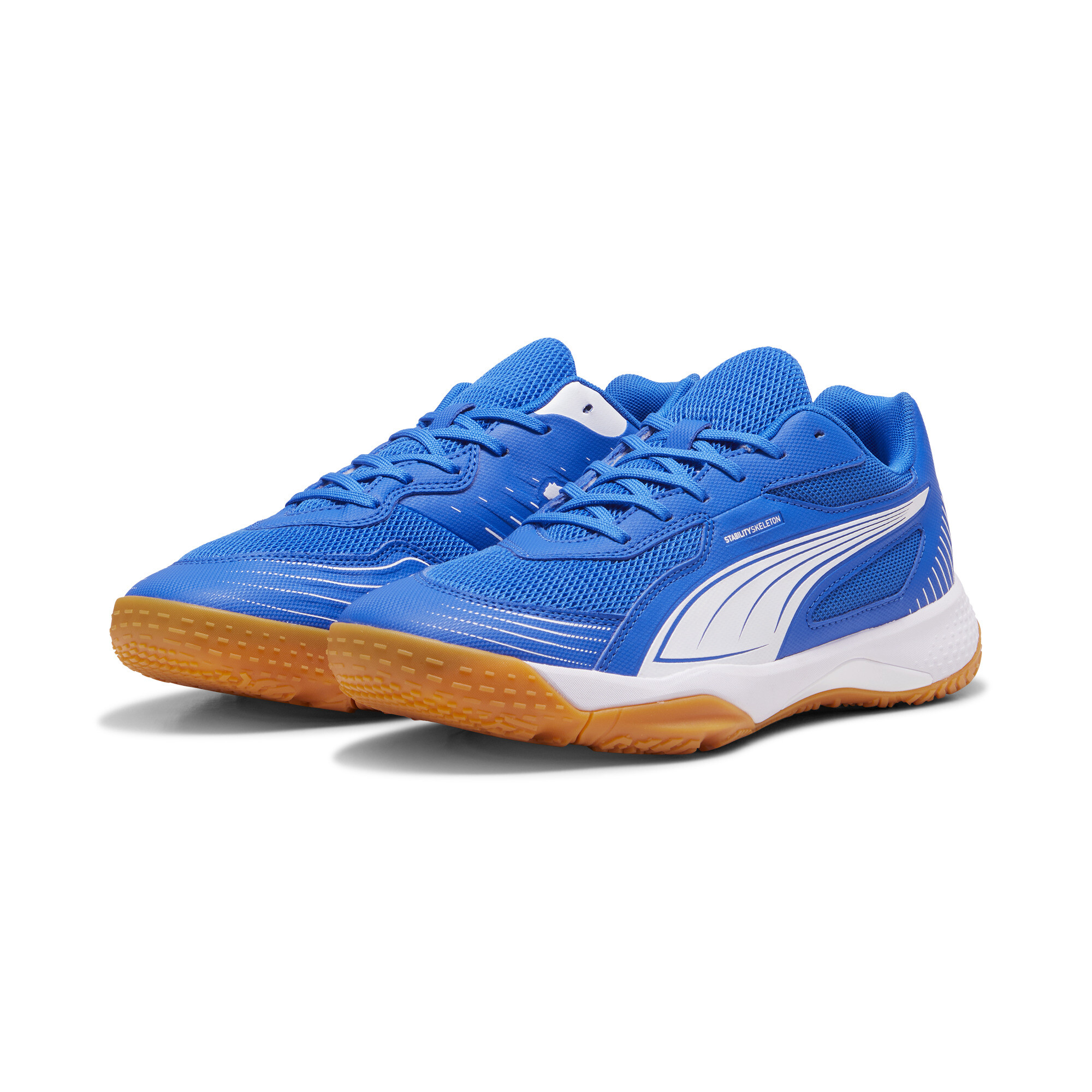 PUMA Solarflash III zaalschoenen, Blauw/Wit, Maat 42,5 thumbnail 6