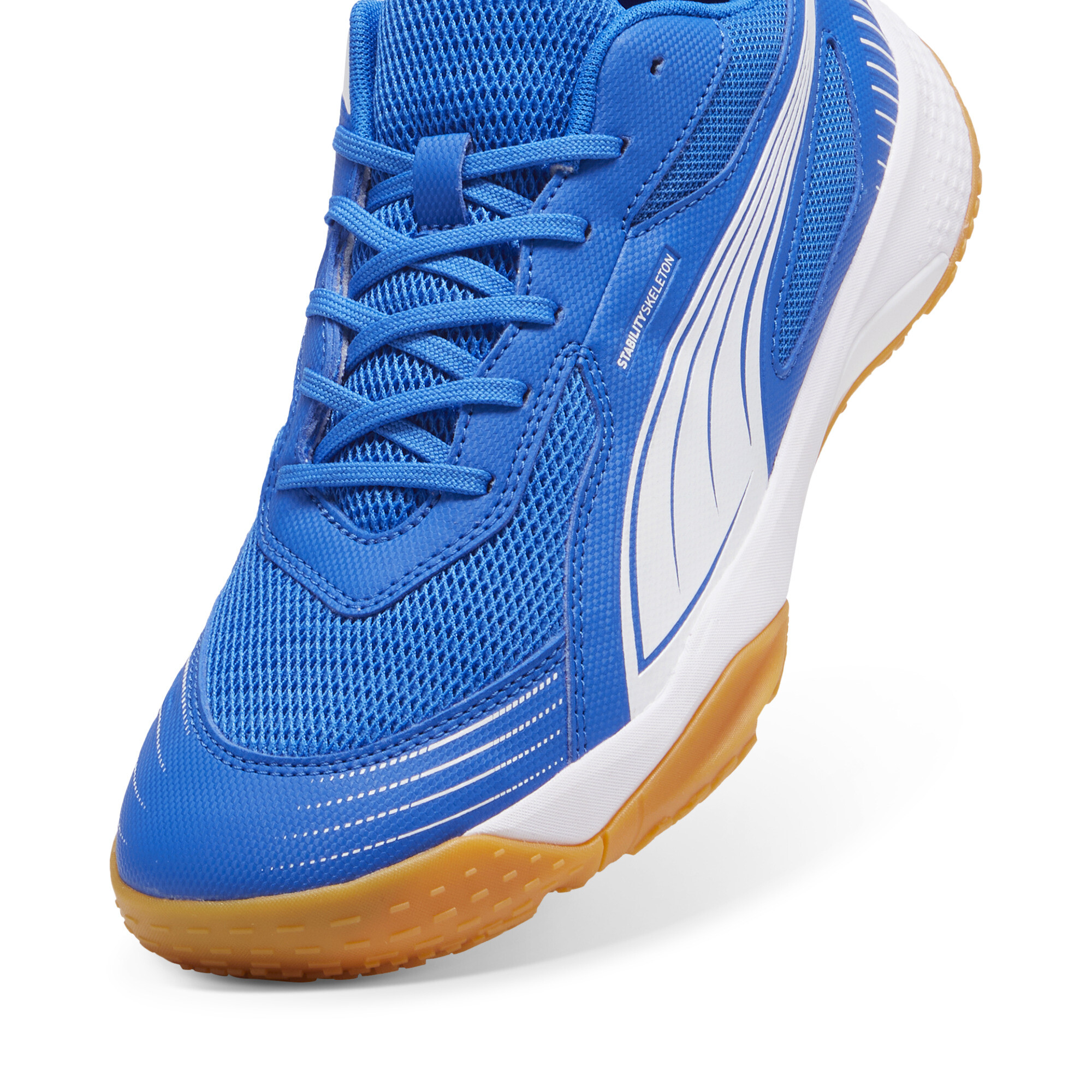 PUMA Solarflash III zaalschoenen, Blauw/Wit, Maat 42,5 thumbnail 2