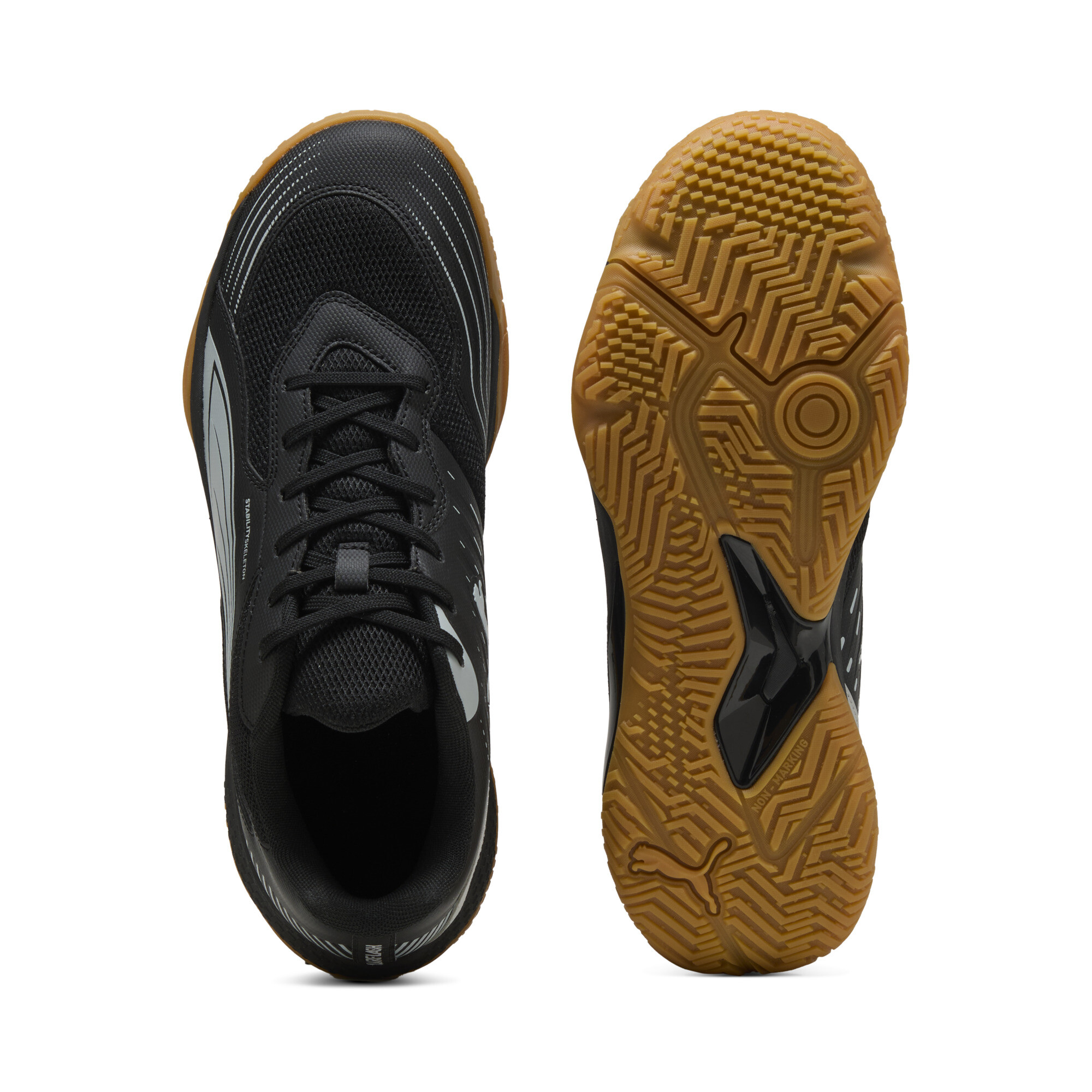 PUMA Solarflash III zaalschoenen, Zwart/Grijs, Maat 36 thumbnail 4