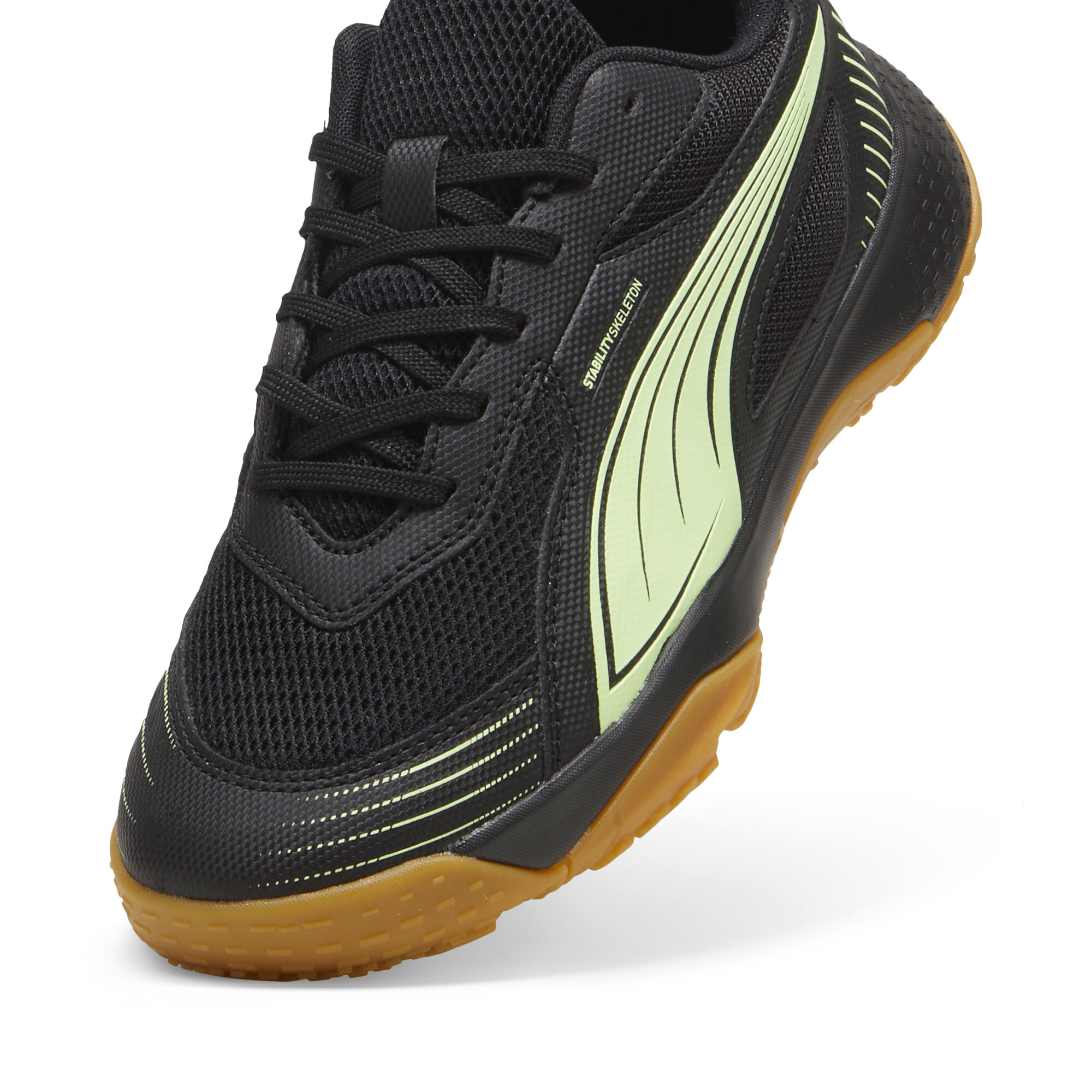 PUMA Solarflash III Jr Unisex Sportschoenen - PUMA Black-Fizzy Apple - Maat 37