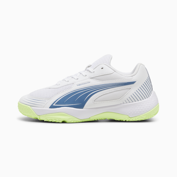 Solarflash III Indoor Sports Shoes Youth, PUMA White-Blue Horizon, large-ZAF