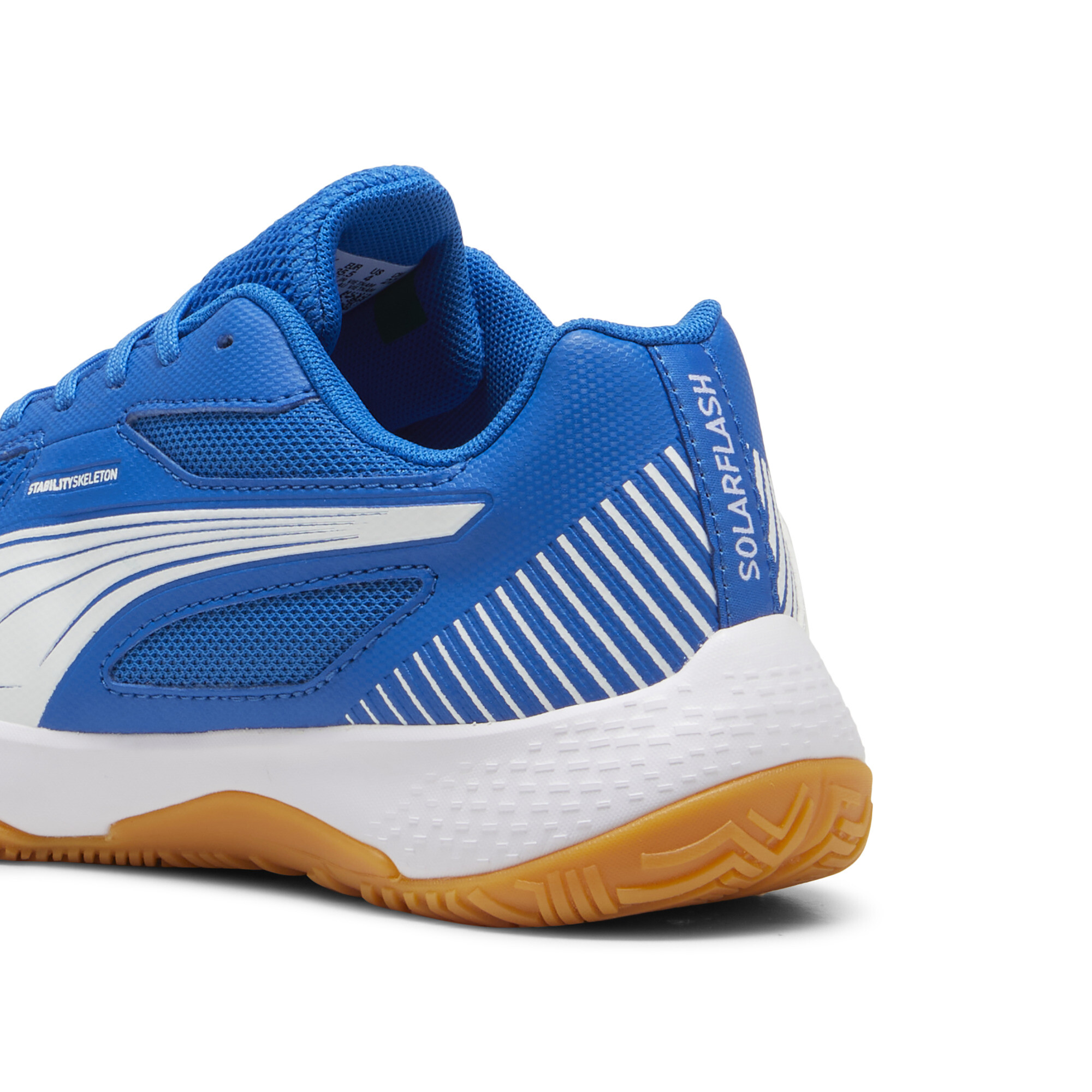 PUMA Solarflash III zaalschoenen, Blauw/Wit, Maat 36 thumbnail 5