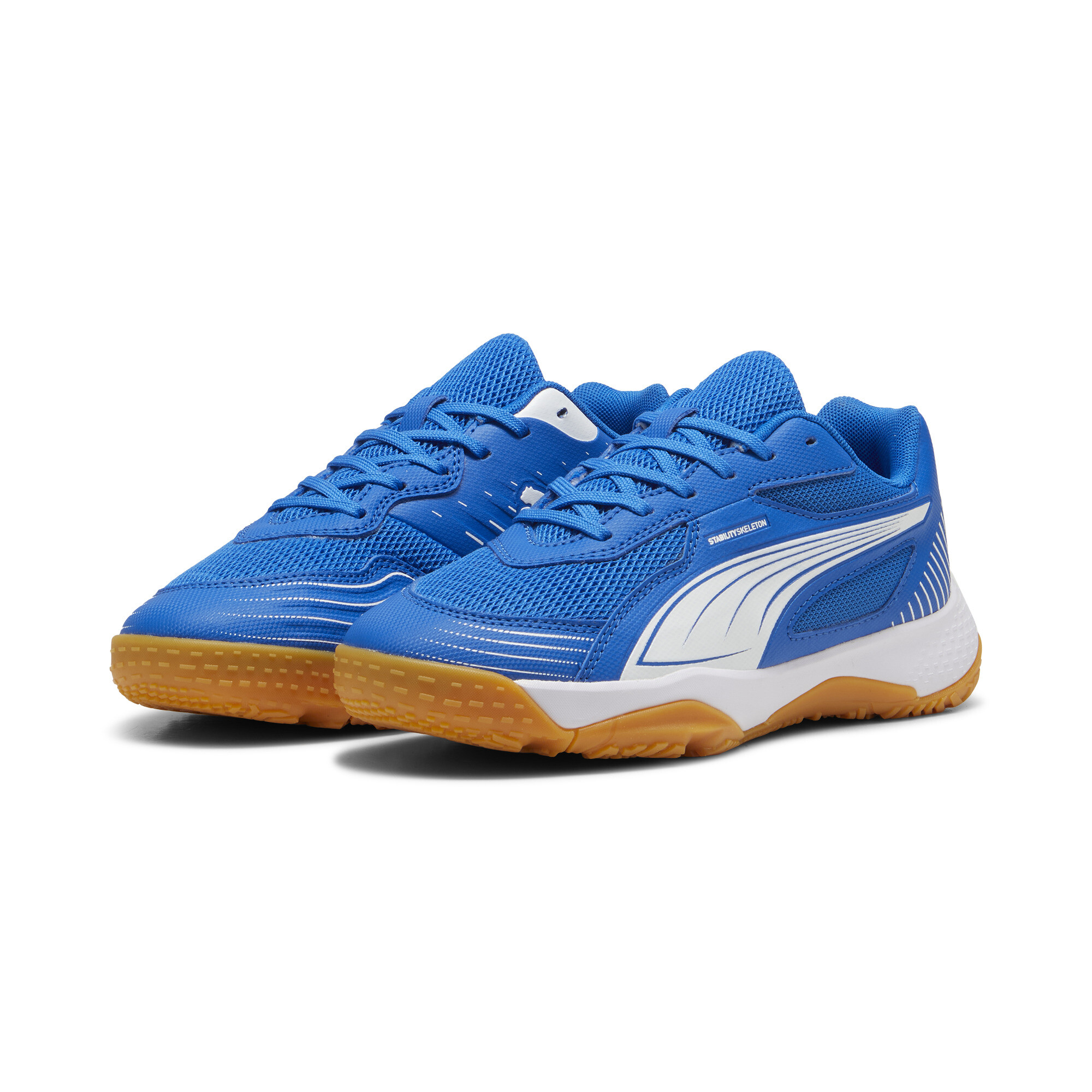 PUMA Solarflash III zaalschoenen, Blauw/Wit, Maat 36 thumbnail 6