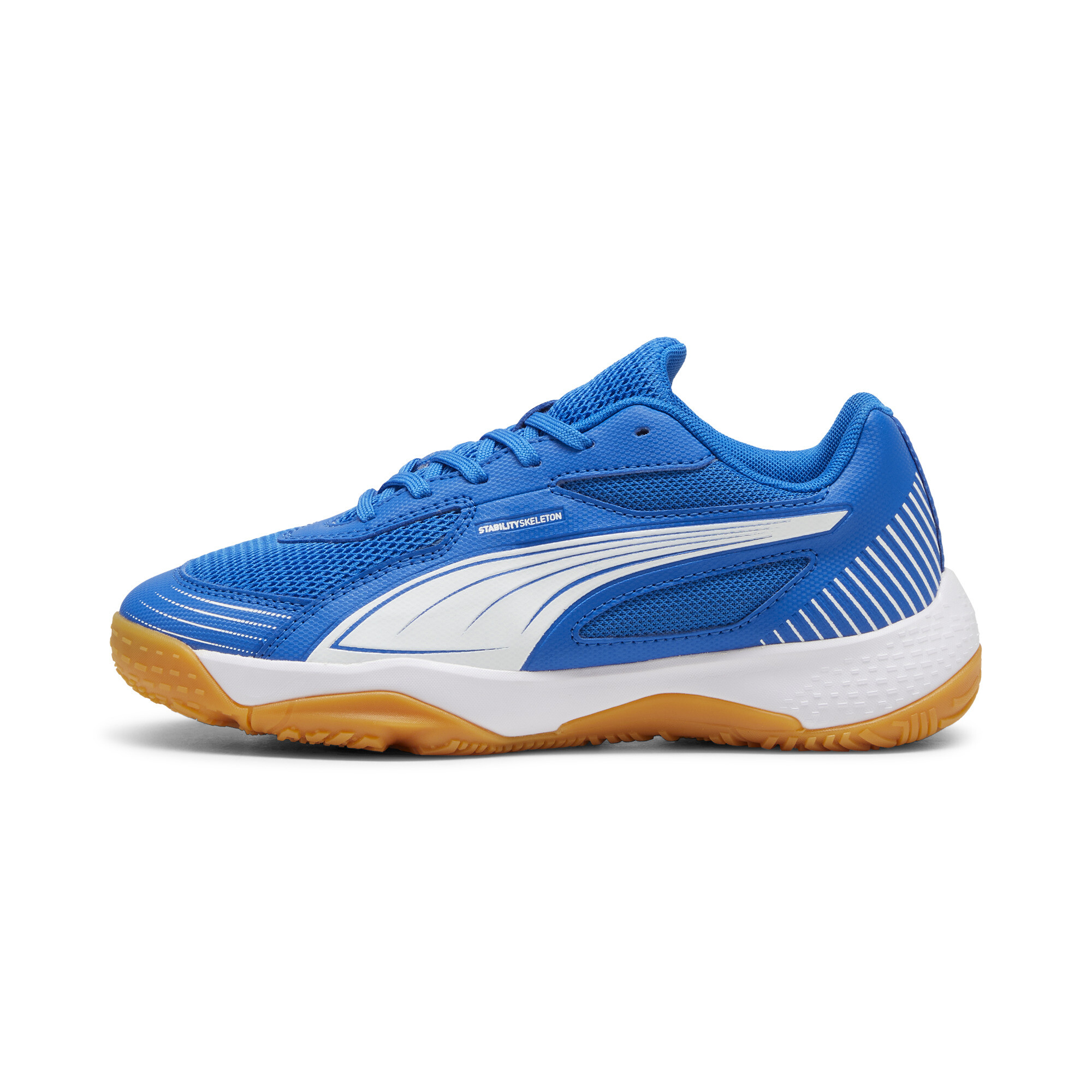 Puma Solarflash III Hallensportschuhe Teenager Für Für Kinder | Royal/White | Größe: 32.5