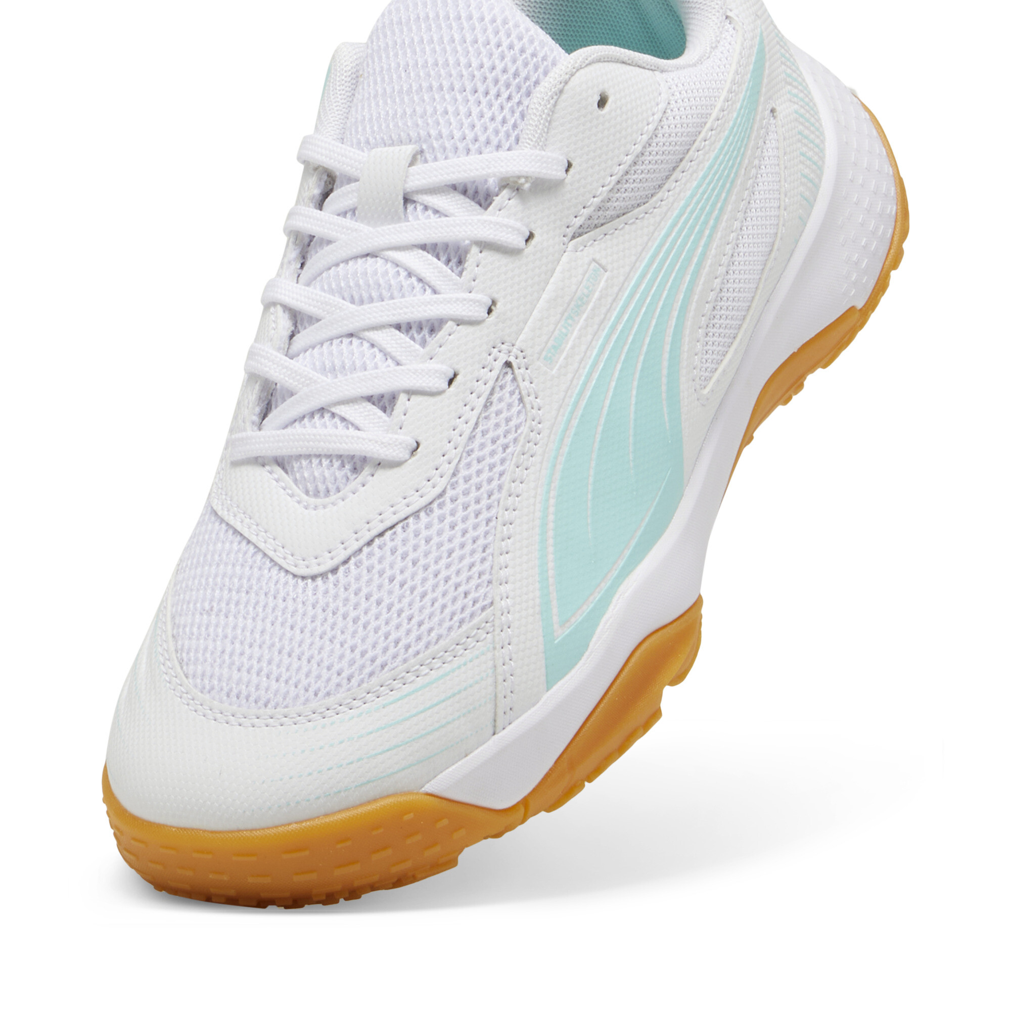 PUMA Solarflash III Jr Unisex Sportschoenen - PUMA White-Electric Peppermint